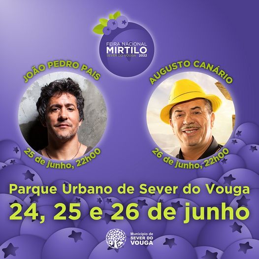 25 e 26 junho - João Pedro Pais e Augusto Canário - na Feira do Mirtilo