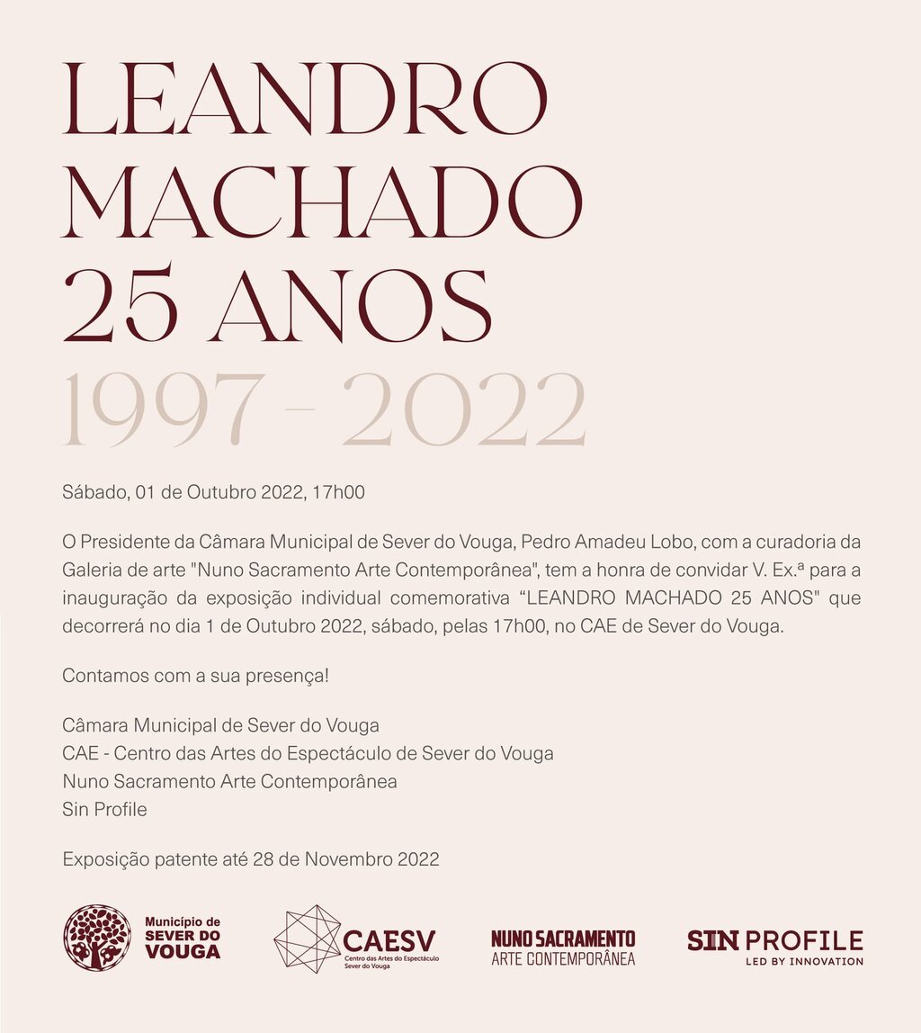 1 out - Exposição - Leandro Machado 25 anos - CAE