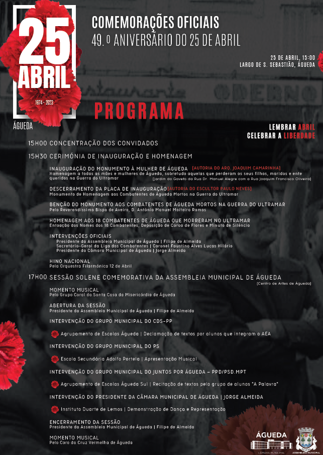 Comemorações do 25 abril em Águeda