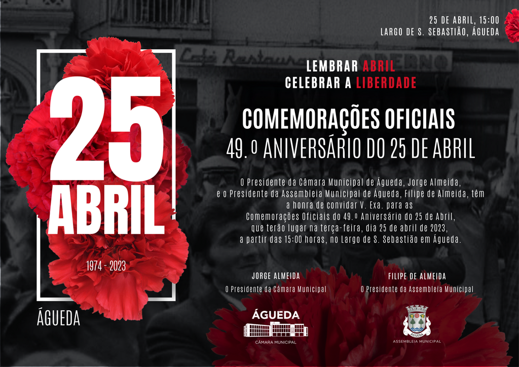 Comemorações do 25 abril em Águeda com momentos marcantes