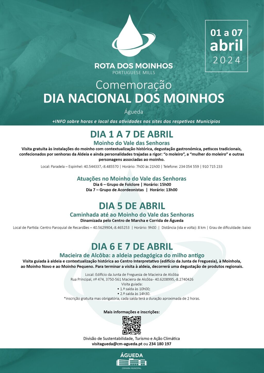 Câmara de Águeda celebra Dia Nacional dos Moinhos com várias atividades