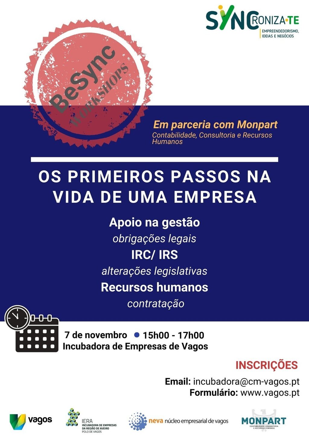 WORKSHOP | OS PRIMEIROS PASSOS NA VIDA DE UMA EMPRESA