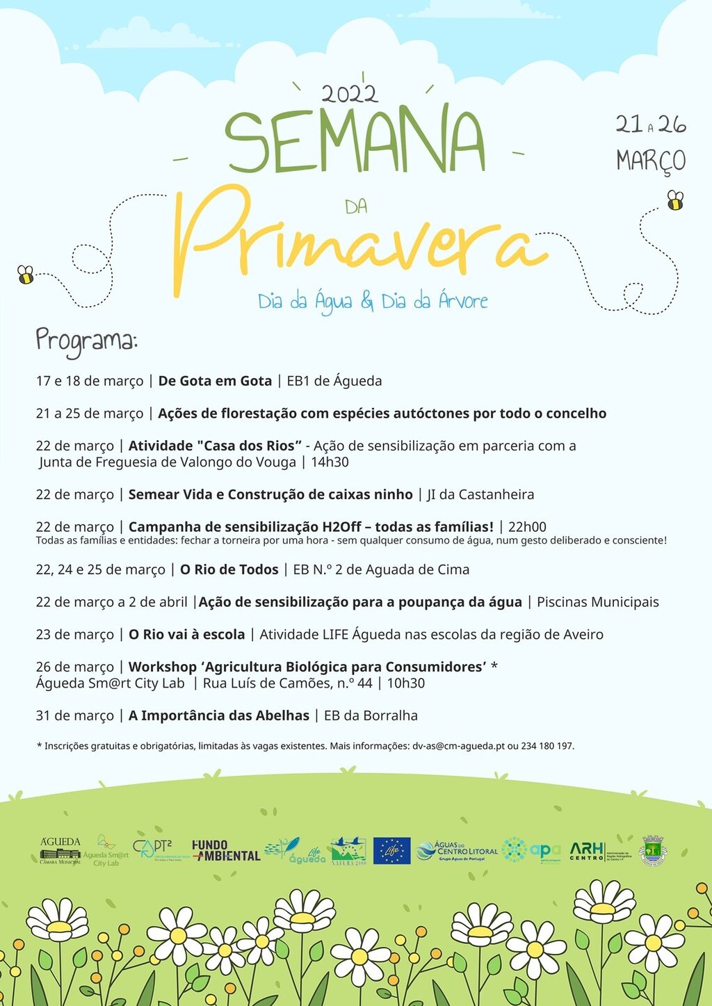 Câmara de Águeda promove Semana da Primavera com atividades de sensibilização ambiental