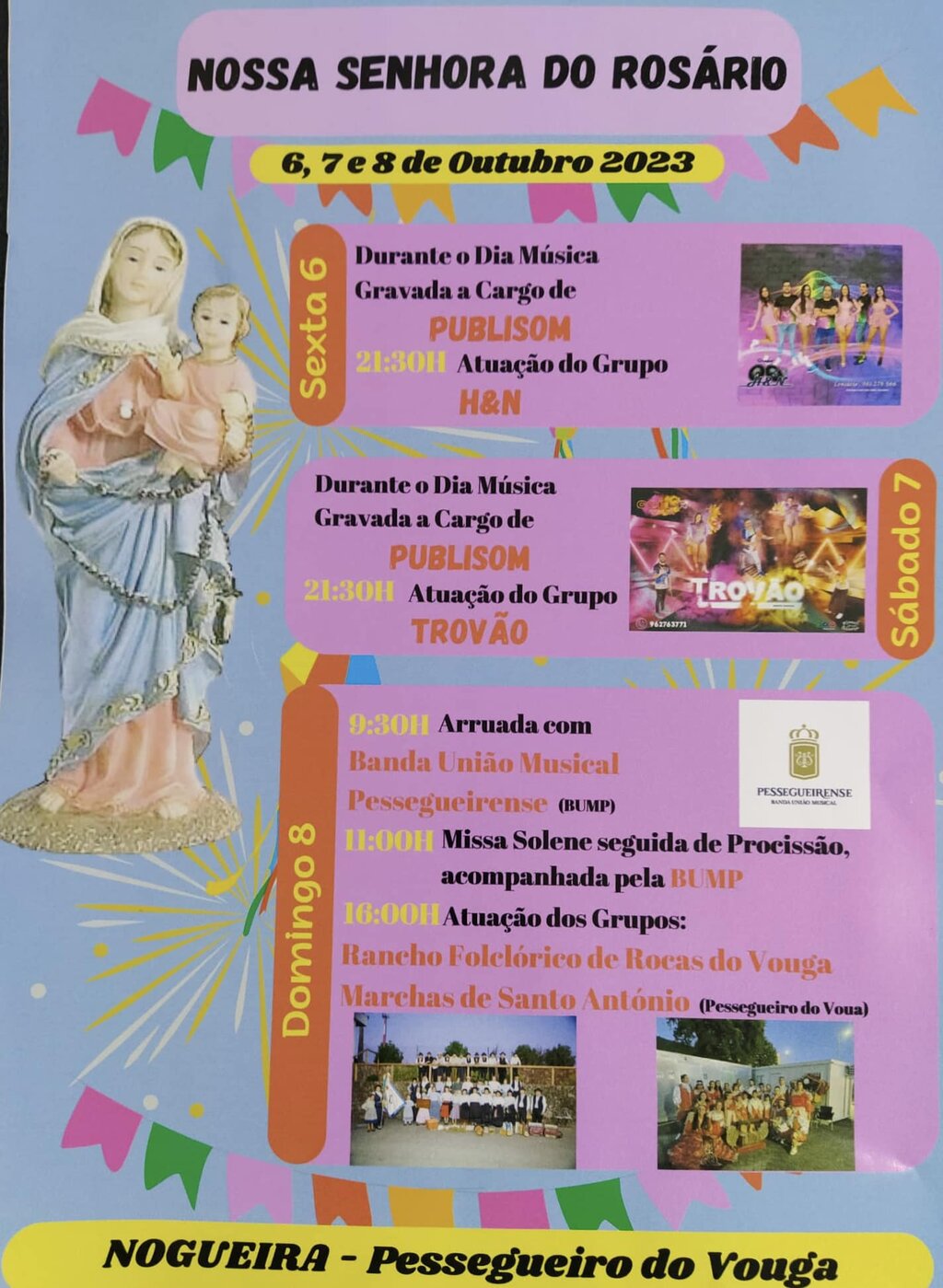 6,7,e 8 out - Nossa Sra do Rosário - Nogueira