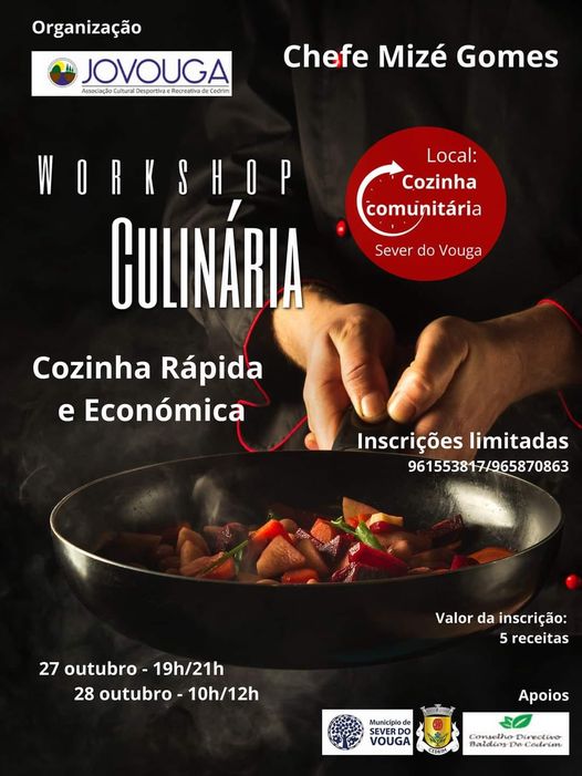 27 e 28 out - Workshop culinária  - Jovouga