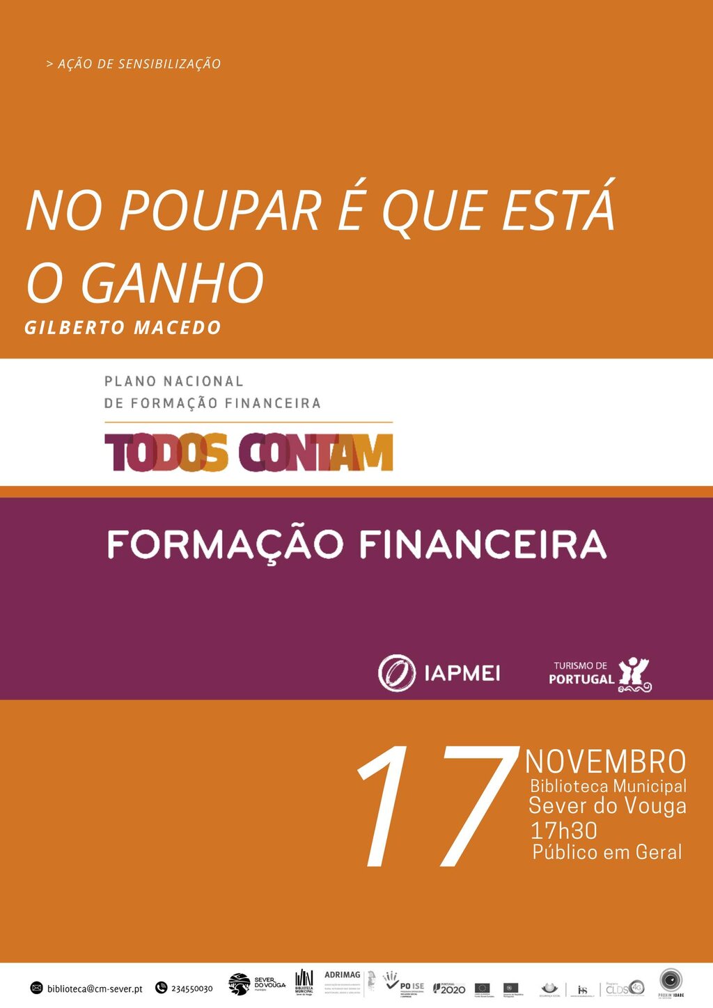 17 nov - Formação- Sensibilização - No poupar é que está o ganho - BM