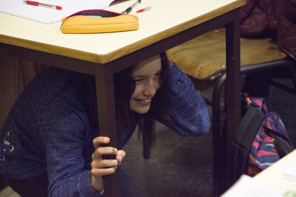 BAIXAR, PROTEGER E AGUARDAR FORAM OS GESTOS PRATICADOS EM VAGOS