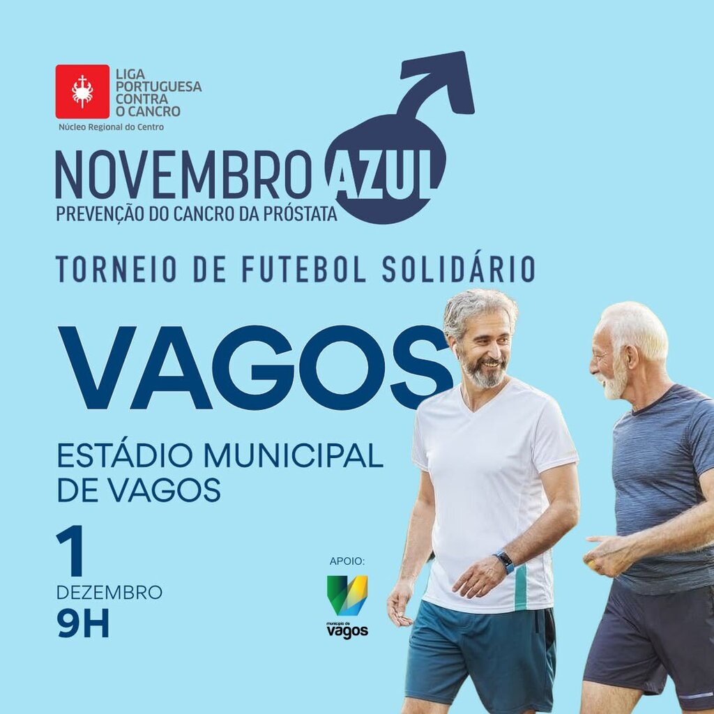 Cartaz da iniciativa Torneio de Futebol Solidário - Novembro Azul