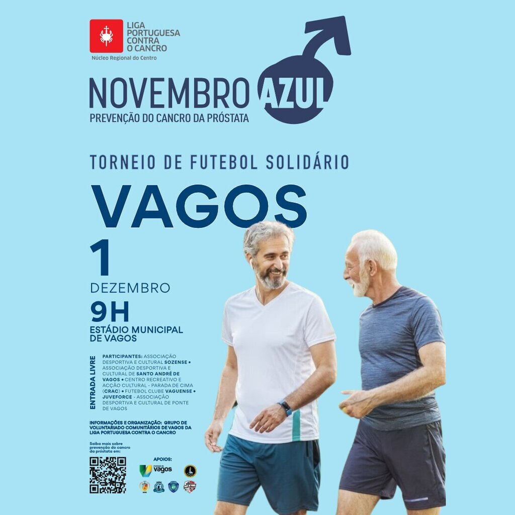 Cartaz da iniciativa Torneio de Futebol Solidário - Novembro Azul