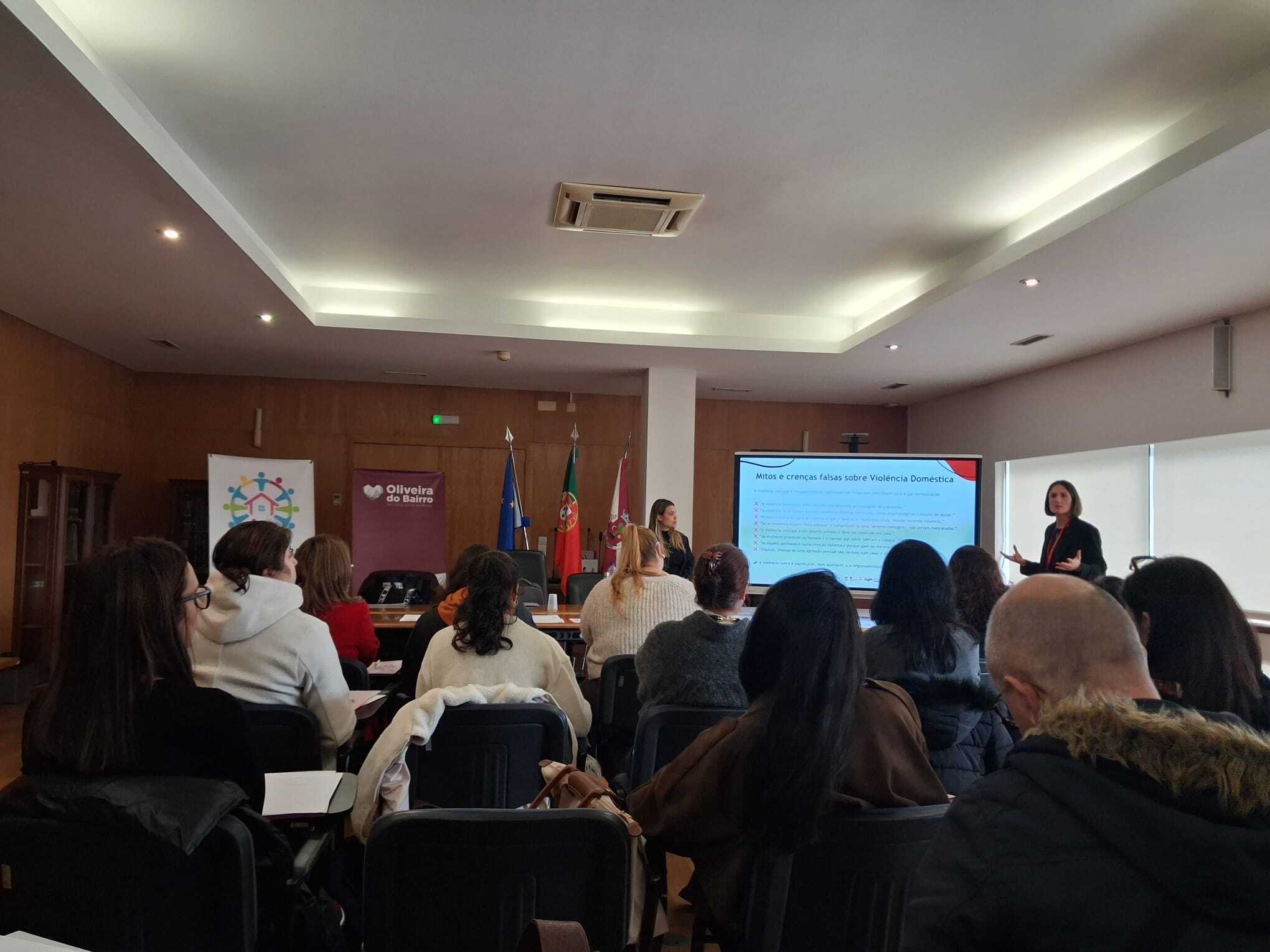 Sessão de sensibilização sobre Violência Doméstica. Participantes