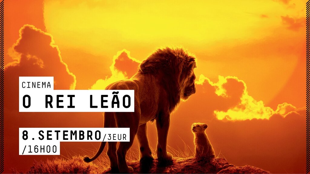 Cena do filme "O Rei Leão" em que Simba e Mufasa olham para o pôr do sol