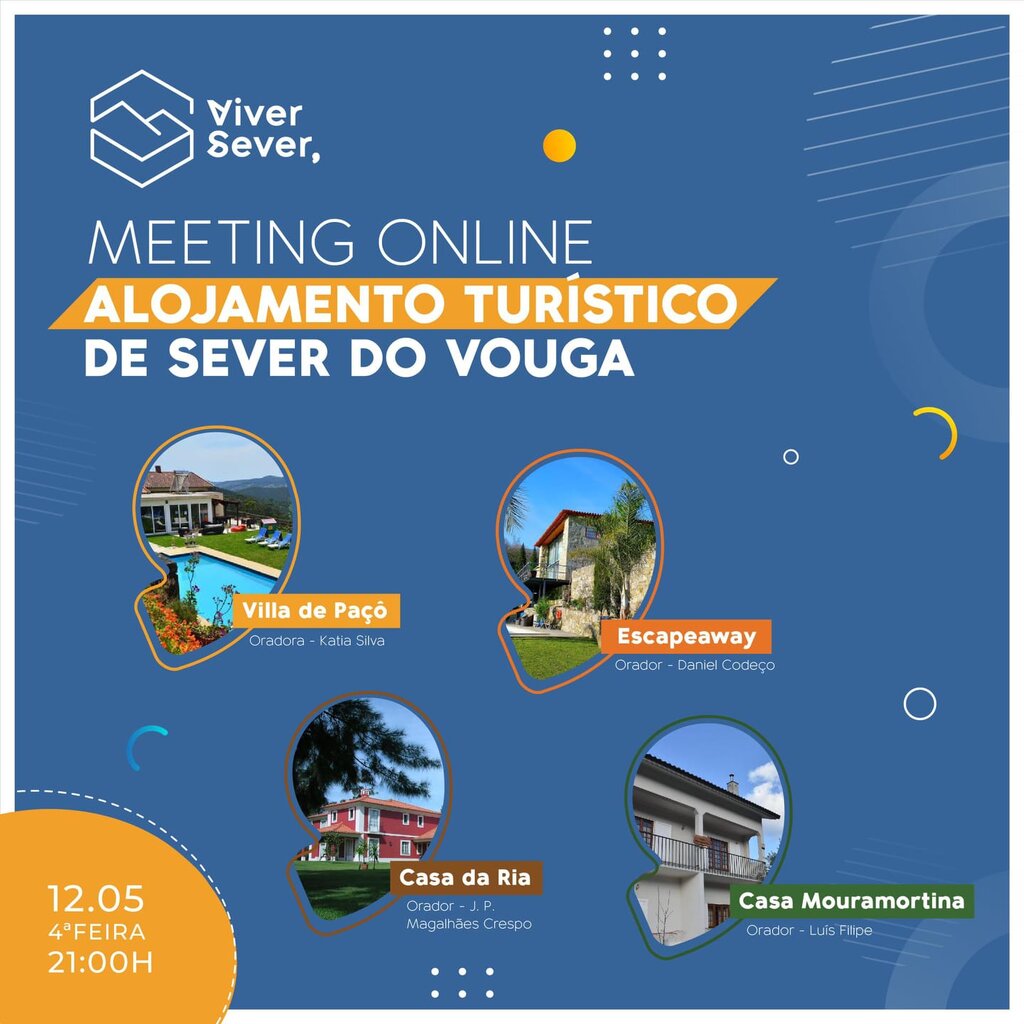 12 de Maio - Meeting online - Alojamento Turistico de Sever do Vouga
