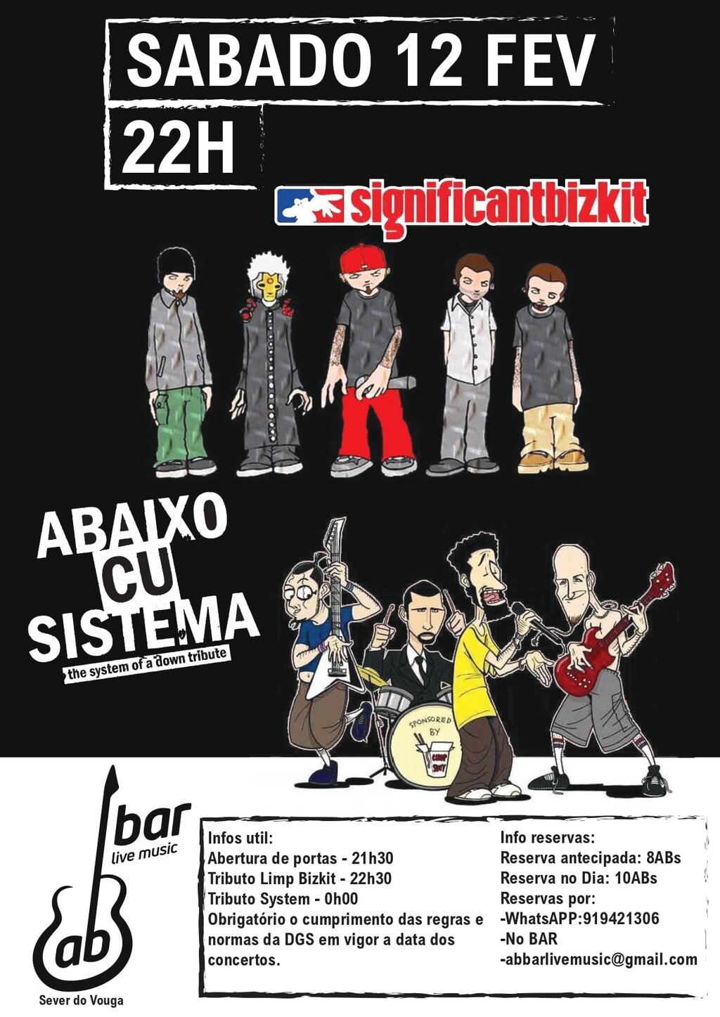 12 fevereiro - AB Bar Live Music - musica ao vivo