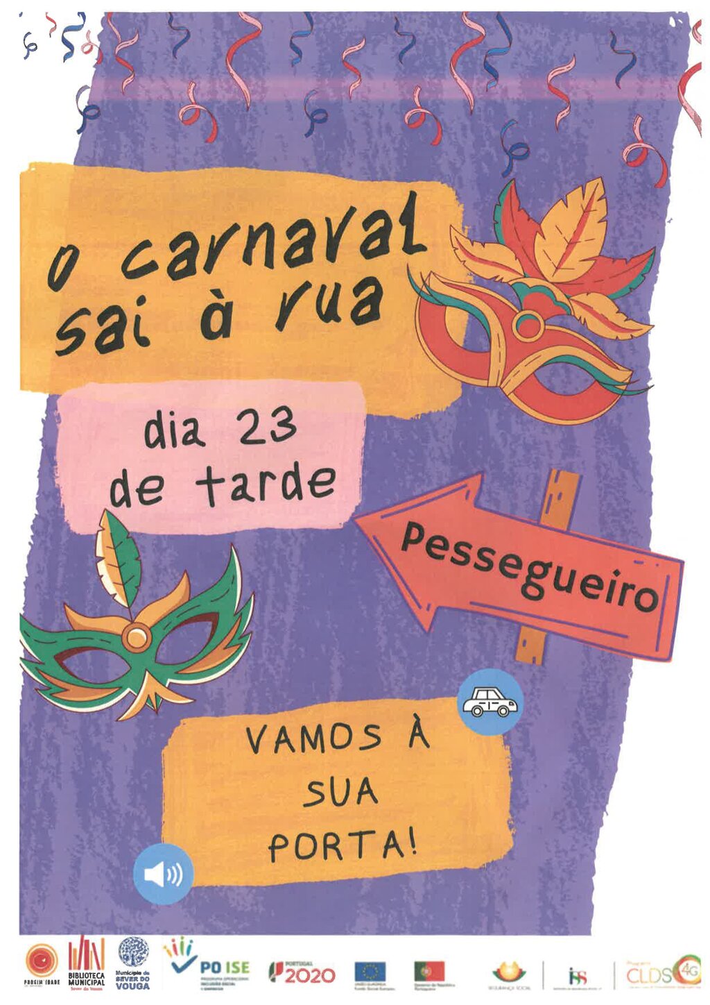 23 fevereiro - o carnaval sai à rua - passagem por Pessegueiro