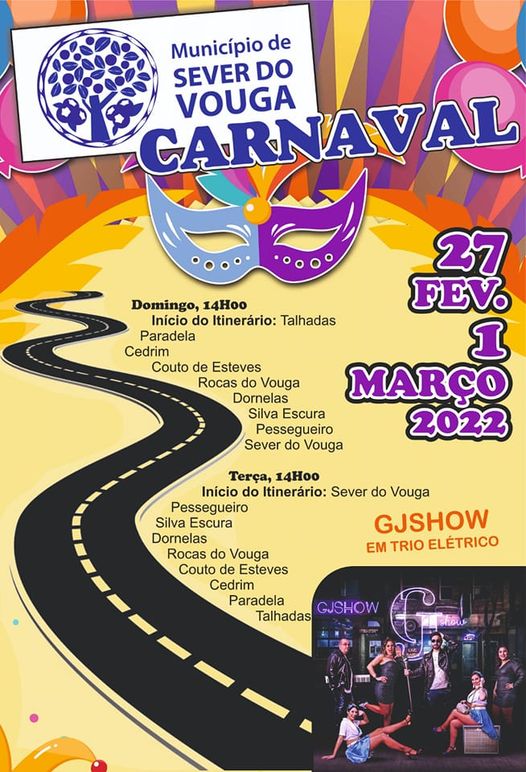 27 fevereiro e 1 de março - GJ show - carnaval 2022- SV
