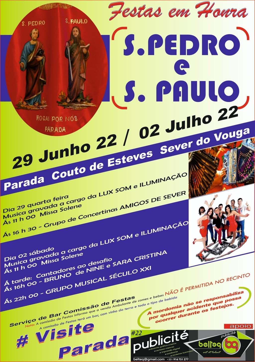 29 junho e 2 de julho - S. Pedro e S. Paulo - Parada