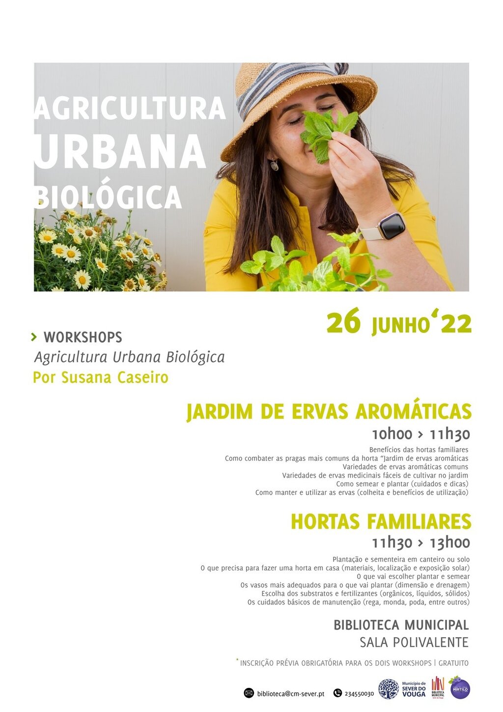 26 junho - workshop - Jardim de ervas aromáticas e Hortas familiares - BM