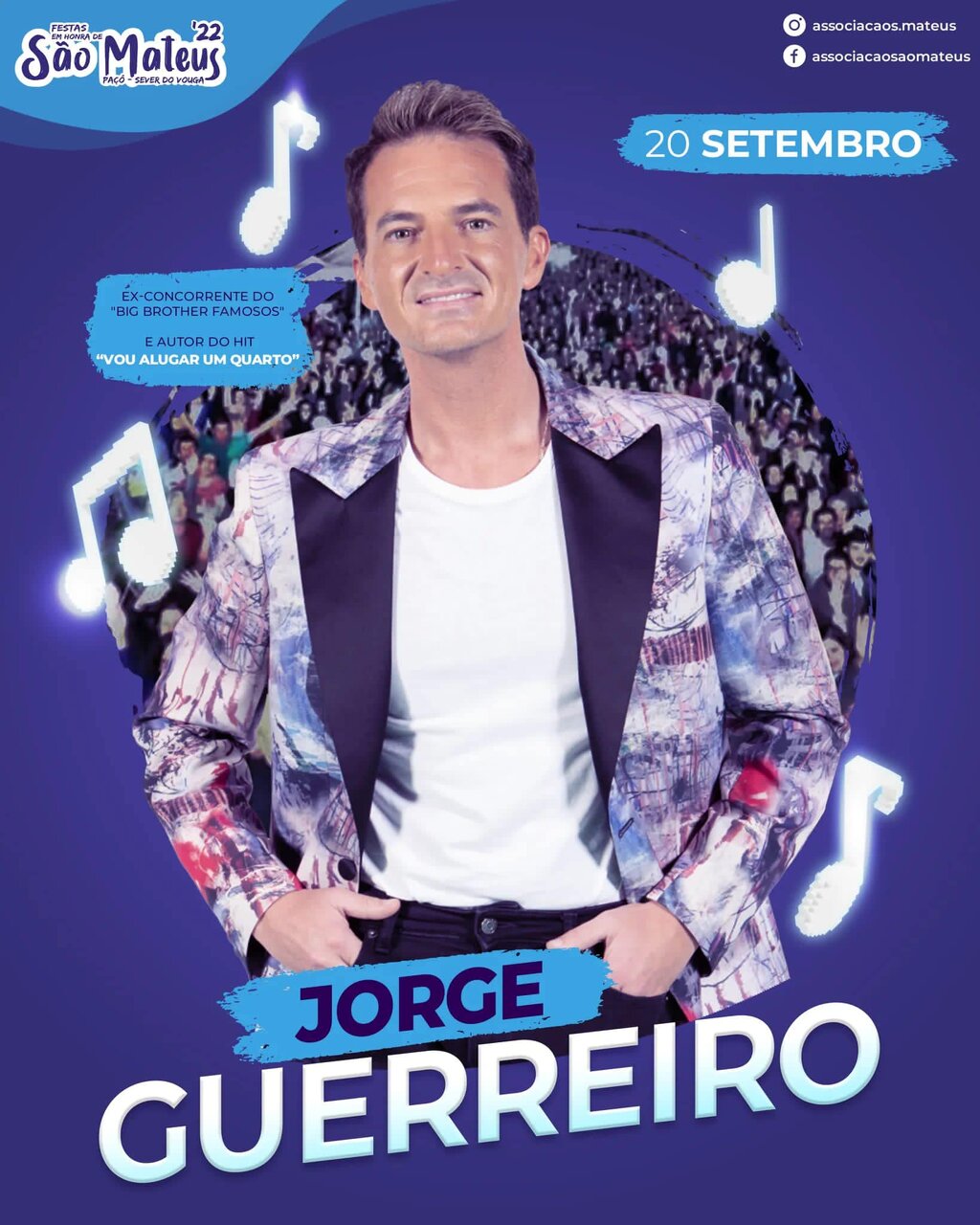 20 setembro - cartaz de Jorge Guerreiro - S. Mateus - Paçô Senhorinha