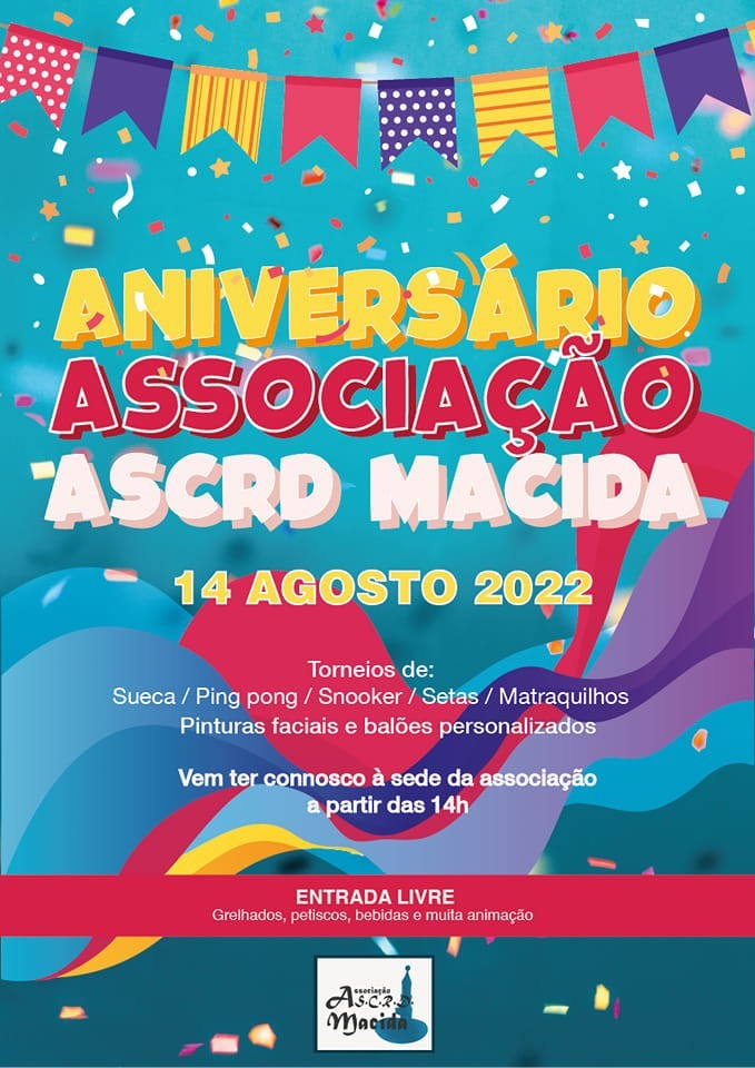 14 agosto - Aniversário da ASCRD Macida