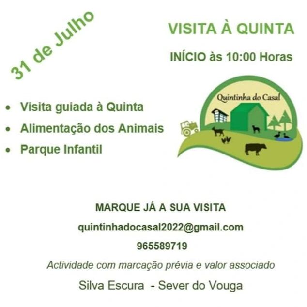 31 julho - Visita pedagógica à Quinta do Casal - Silva Escura