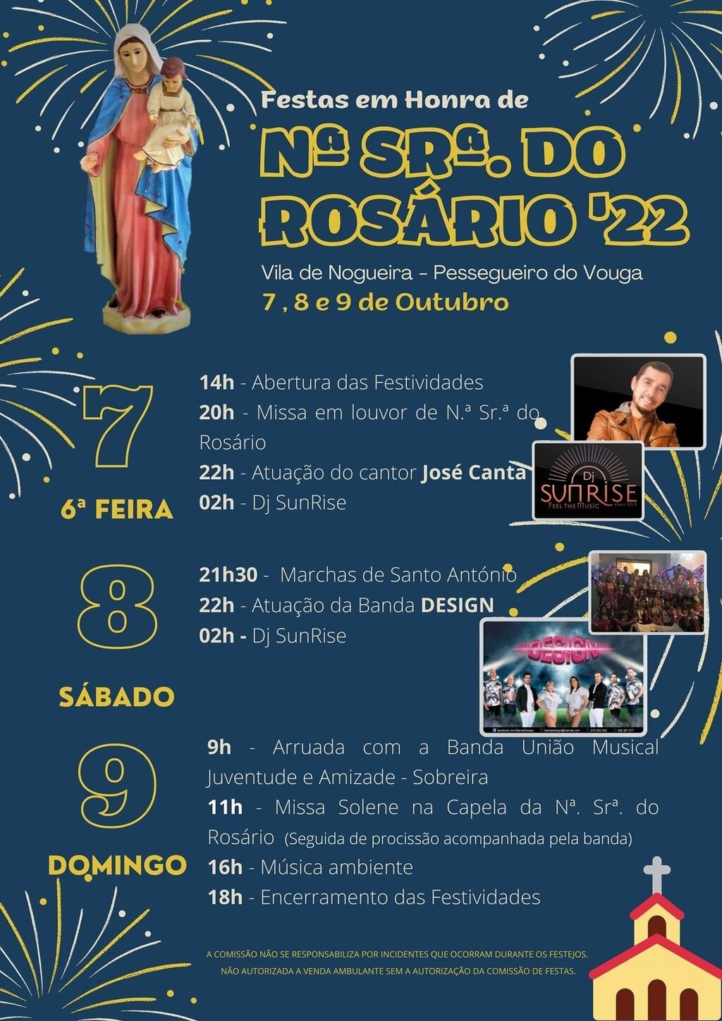 7, 8 e 9 Out - N. Sra do Rosário - Nogueira