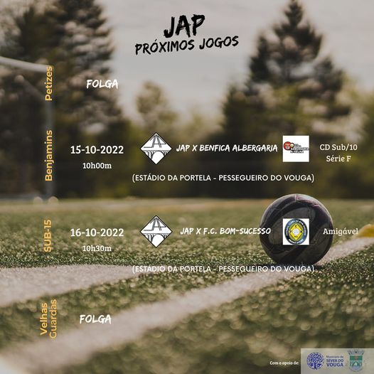 15 e 16 de out - JAP - calendário de jogos