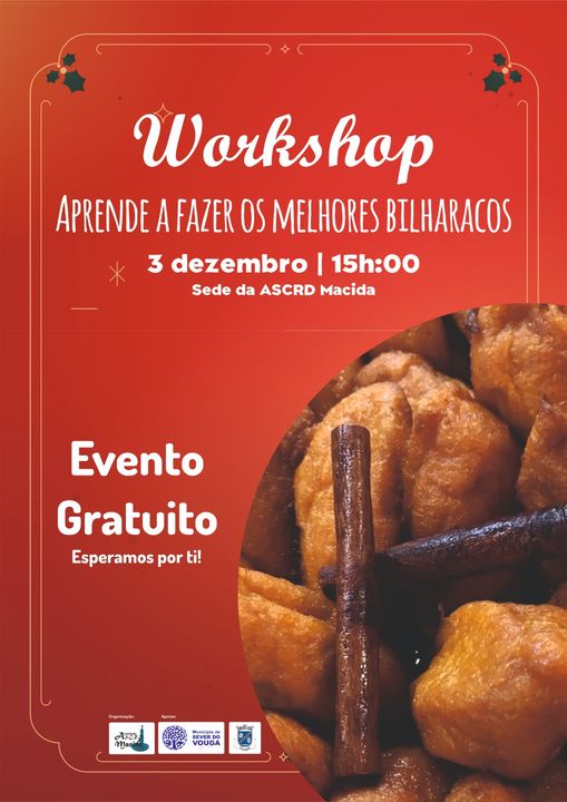 3 dez - workshop gratuito - os melhores bilharacos - ASCRD Macida