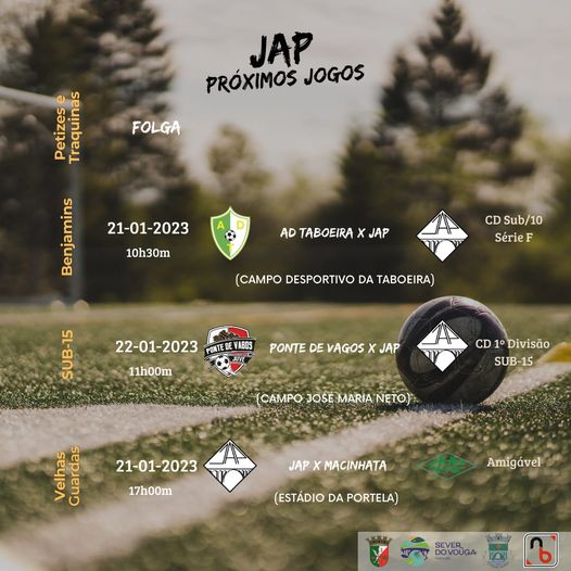 21 e 22 jan - JAP - Calendário de Jogos