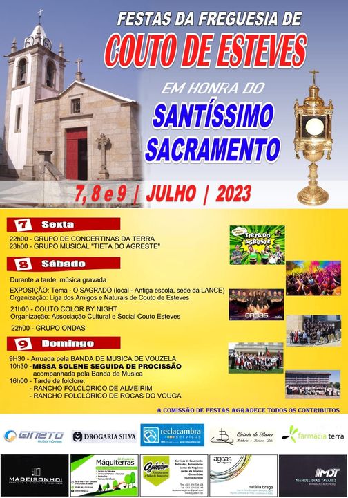 7, 8 e 9 julho - Santíssimo Sacramento - Couto de Esteves