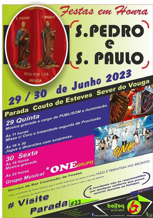 20 e 30 S. Pedro e S. Paulo -  Parada - Couto de Esteves
