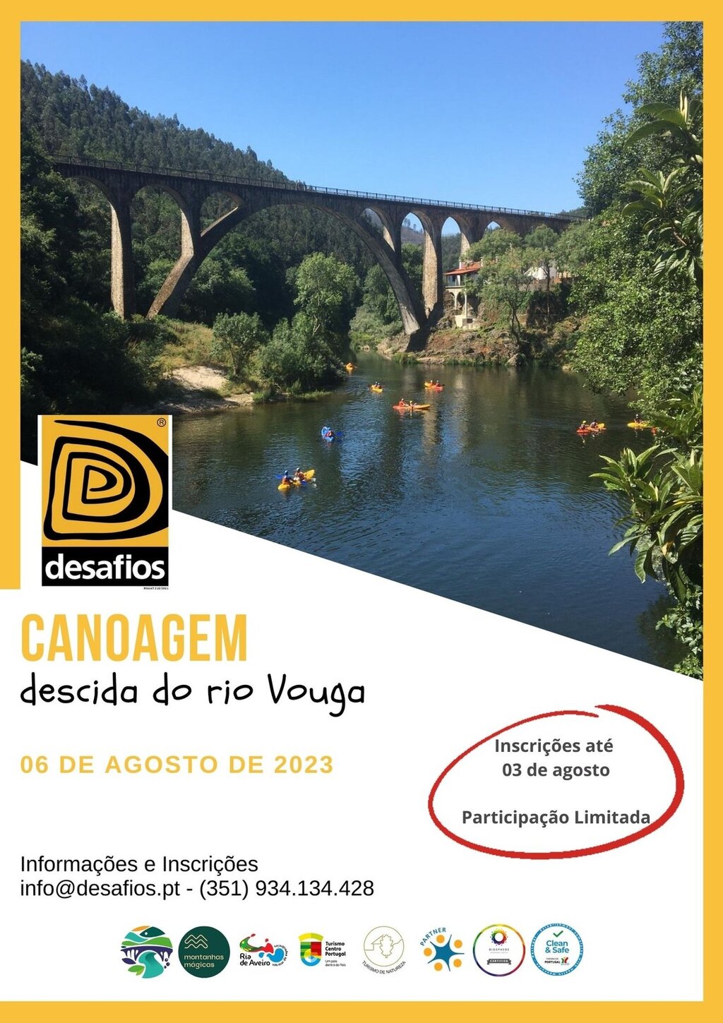 6 agosto - Descida do Rio Vouga - Desafios