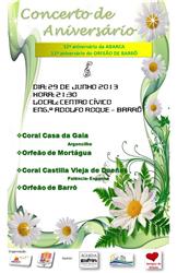 Concerto do 32.º Aniversário da ABARCA e 11.º Aniversário do Orfeão de Barrô [Org.: ABARCA/Orfeão...