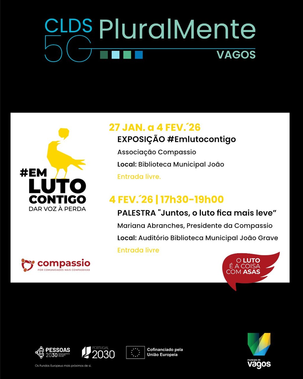 Palestra: “Juntos, o luto fica mais leve”