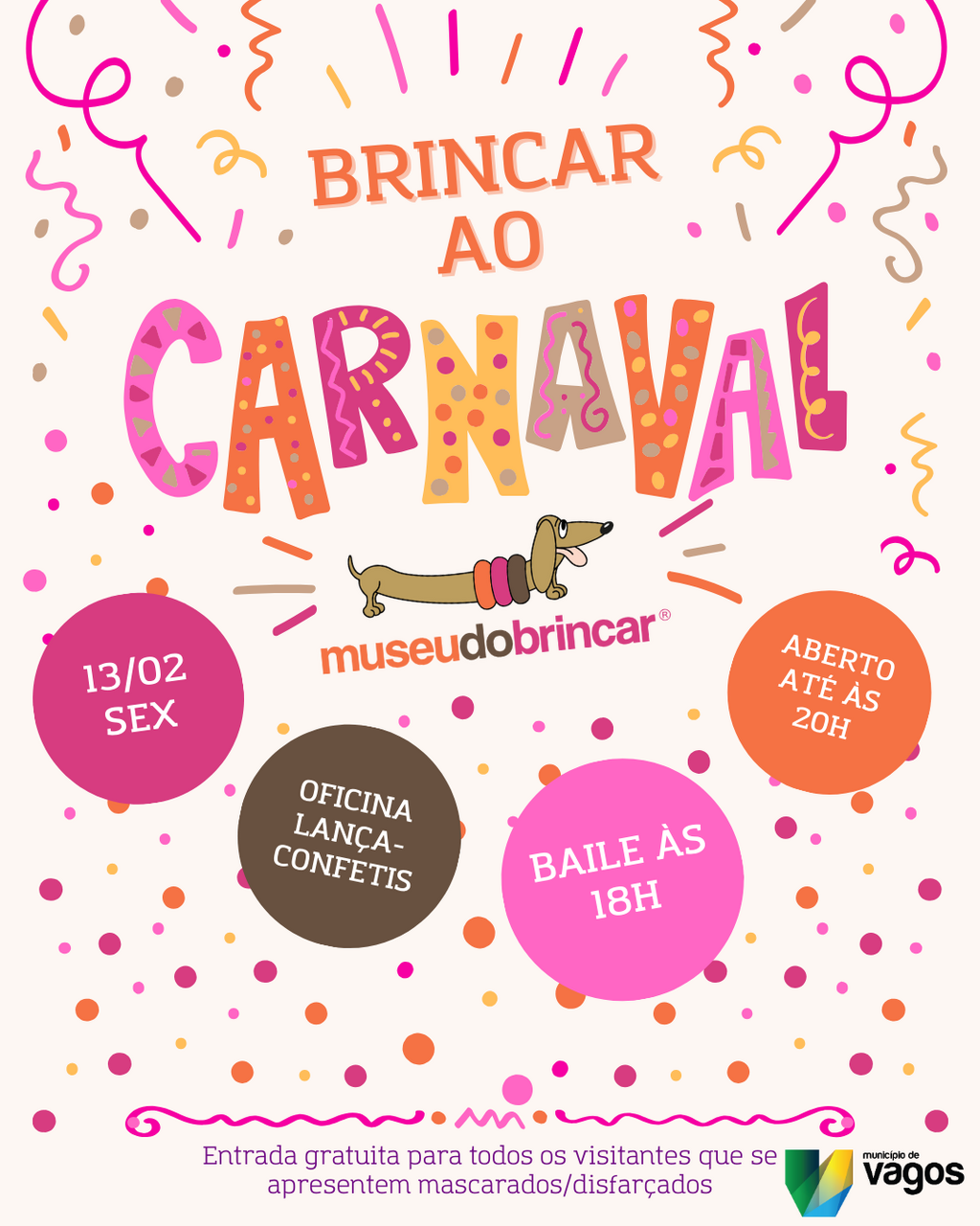 Museu do Brincar celebra Carnaval com entrada gratuita para mascarados