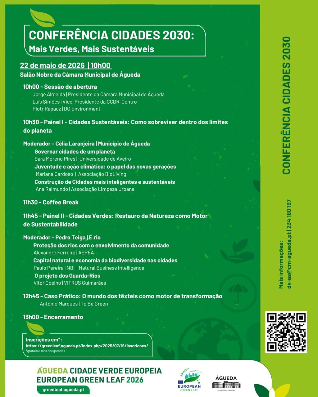 Conferência “Cidades 2030: Mais Verdes, Mais Sustentáveis”