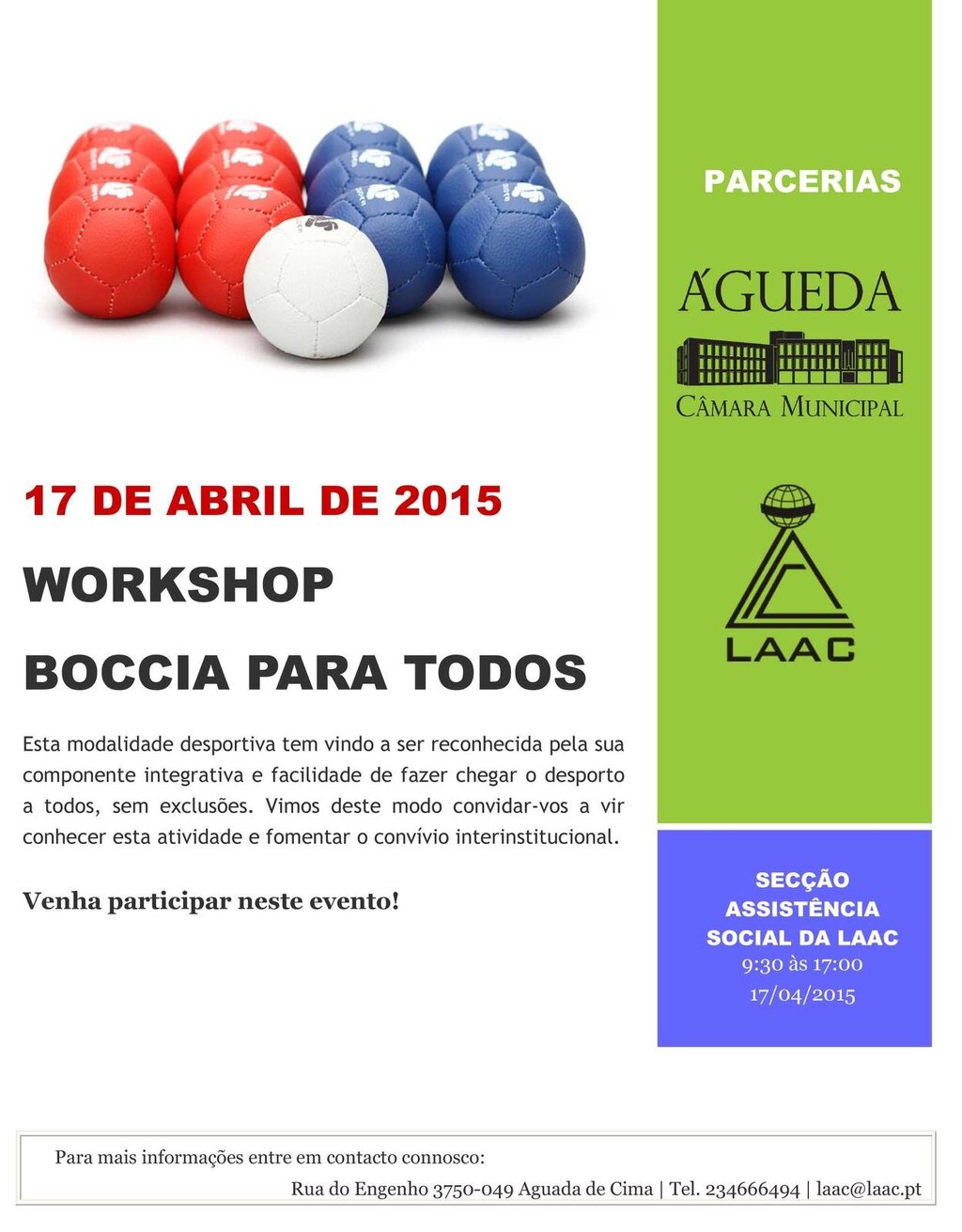 Workshop Boccia Sénior na LAAC