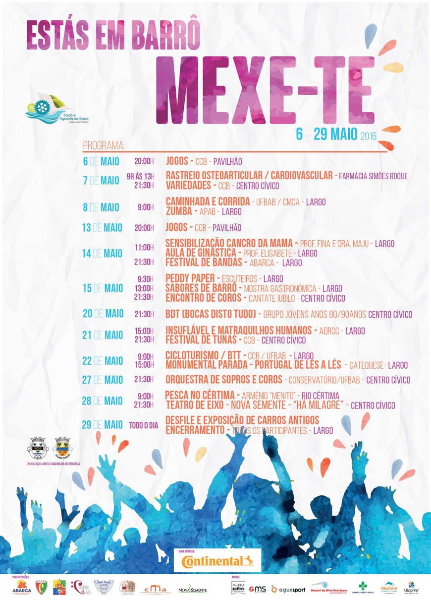 ESTÁS EM BARRÔ...MEXE-TE 2016