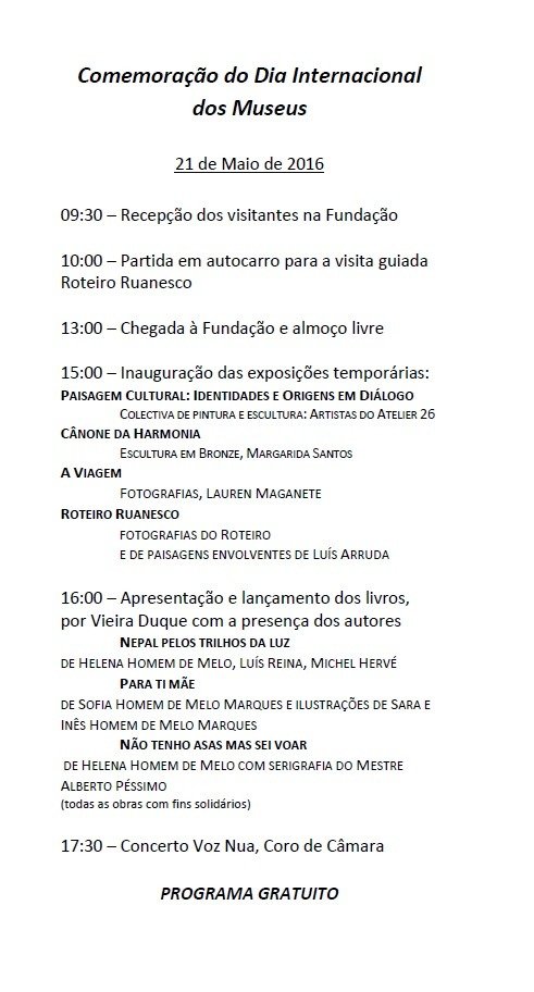 Comemoração Dia Internacional dos Museus