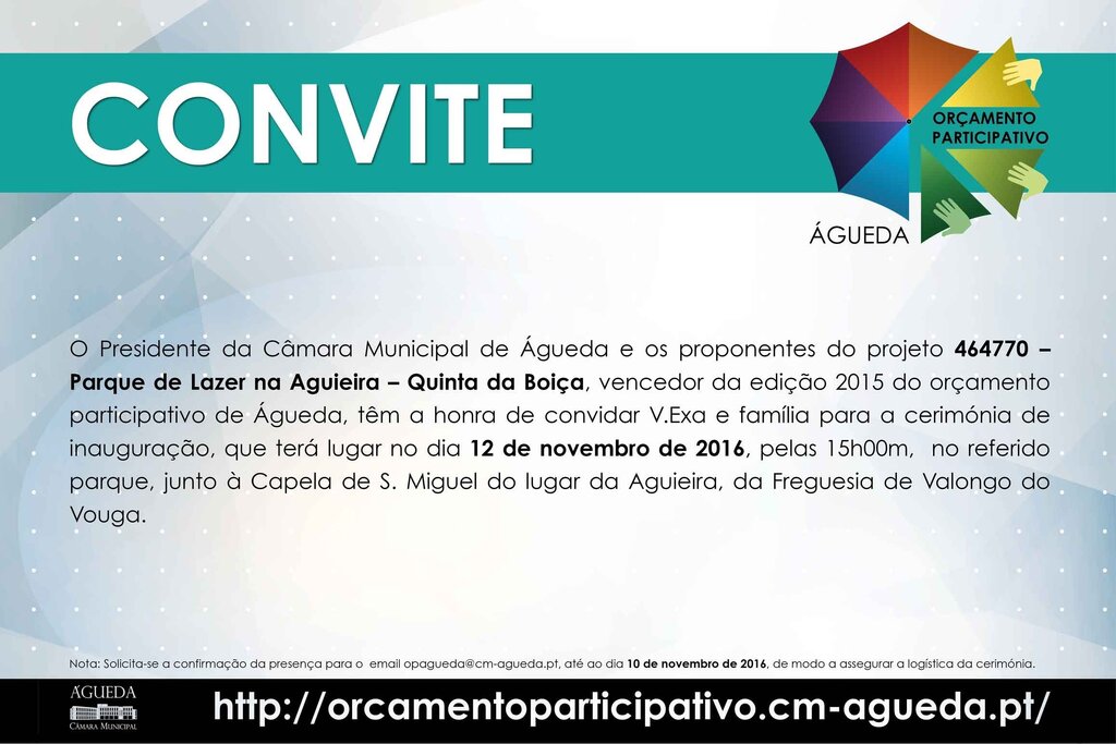 Inauguração do Parque de Lazer na Aguieira – Quinta da Boiça