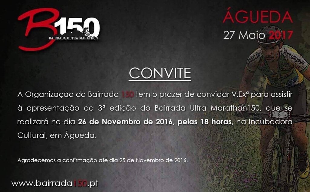 Apresentação da 3ª Edição do Bairrada Ultra Marathon 150