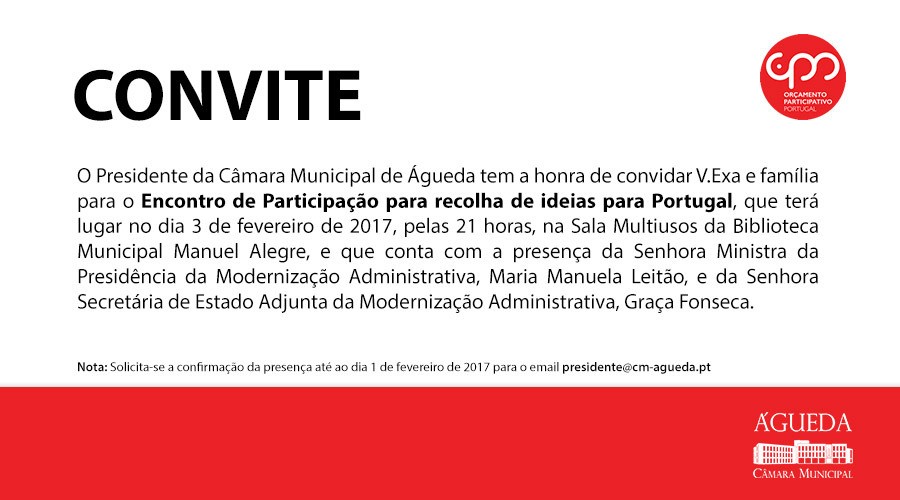 Convite :: Recolha de Propostas do OP-Nacional