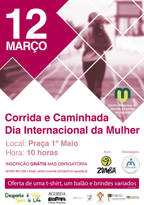 Dia internacional da Mulher - Corrida e Caminhada