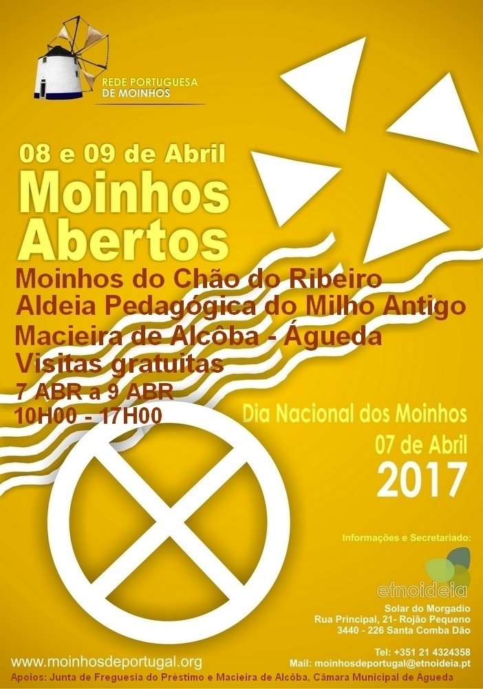 Águeda adere a Dia dos Moinhos Abertos de Portugal 