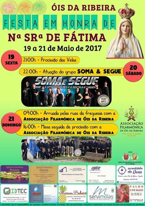 Festa Sra. de Fátima em Óis da Ribeira :: 19 a 21 maio