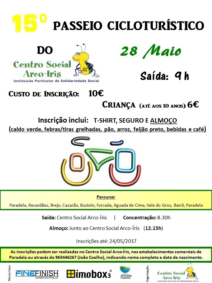 15º Passeio Cicloturístico :: Centro Social Arco-Íris