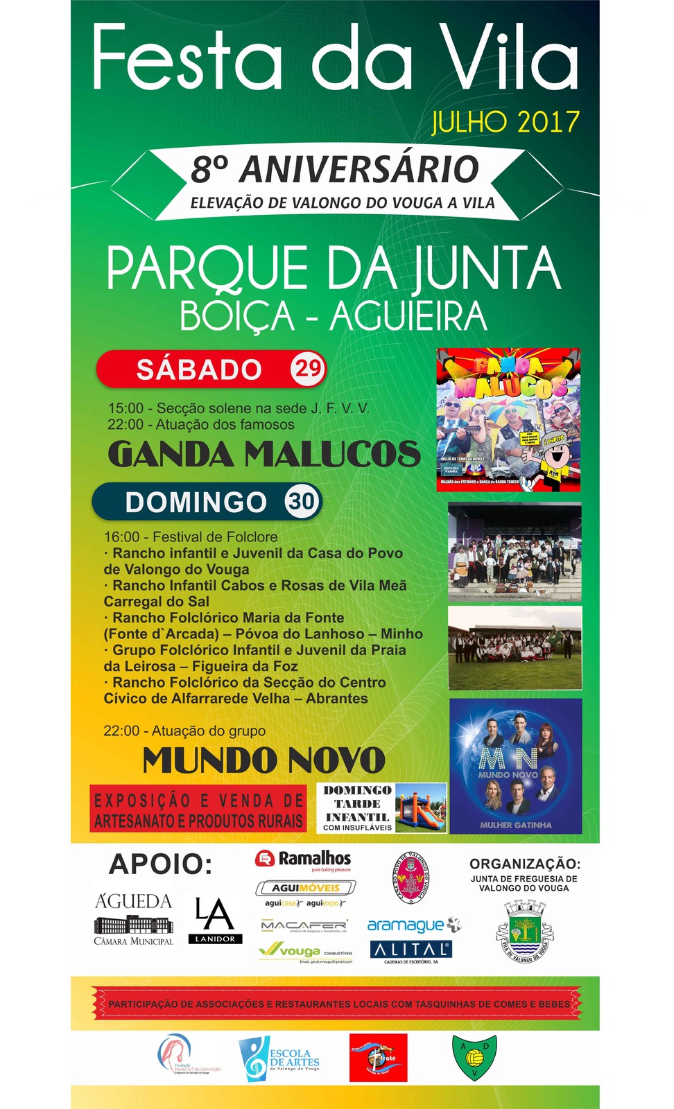 FESTAS DA VILA :: VALONGO DO VOUGA - 29 A 30 DE JULHO