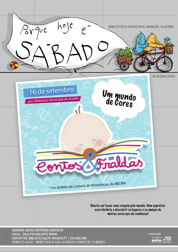 Porque hoje é sábado...Contos & Fraldas [Local: Biblioteca Municipal Manuel Alegre]