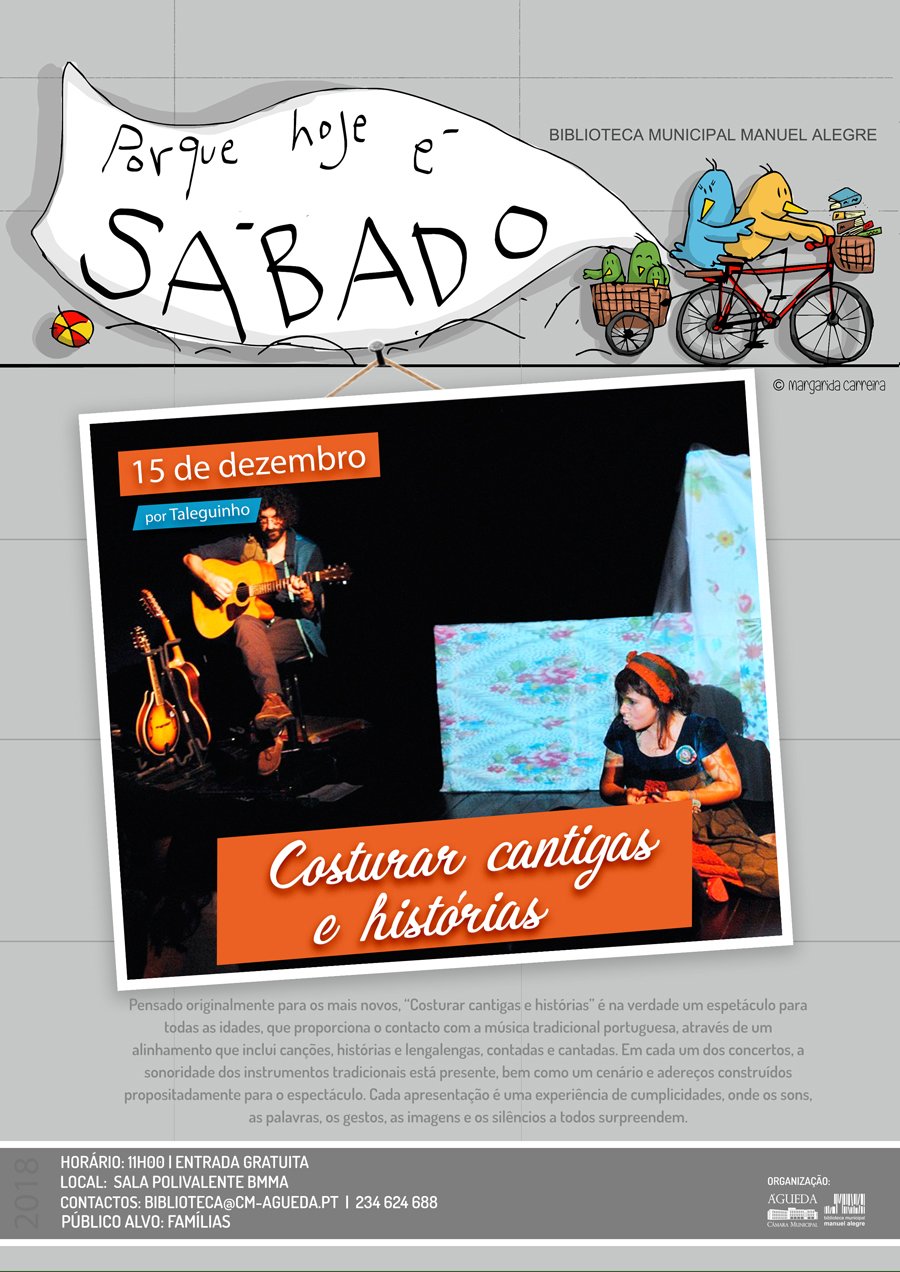 Porque Hoje é Sábado… Costurar cantigas e histórias, por Taleguinho