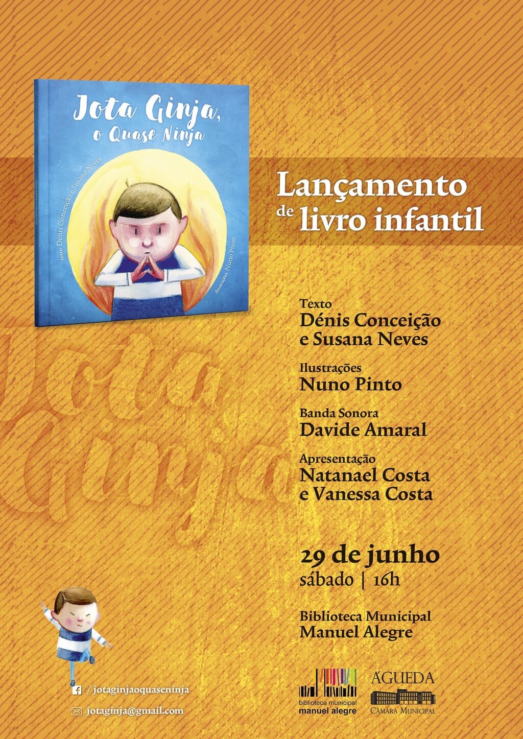Lançamento de Livro "Jota Ginja, o Quase Ninja"