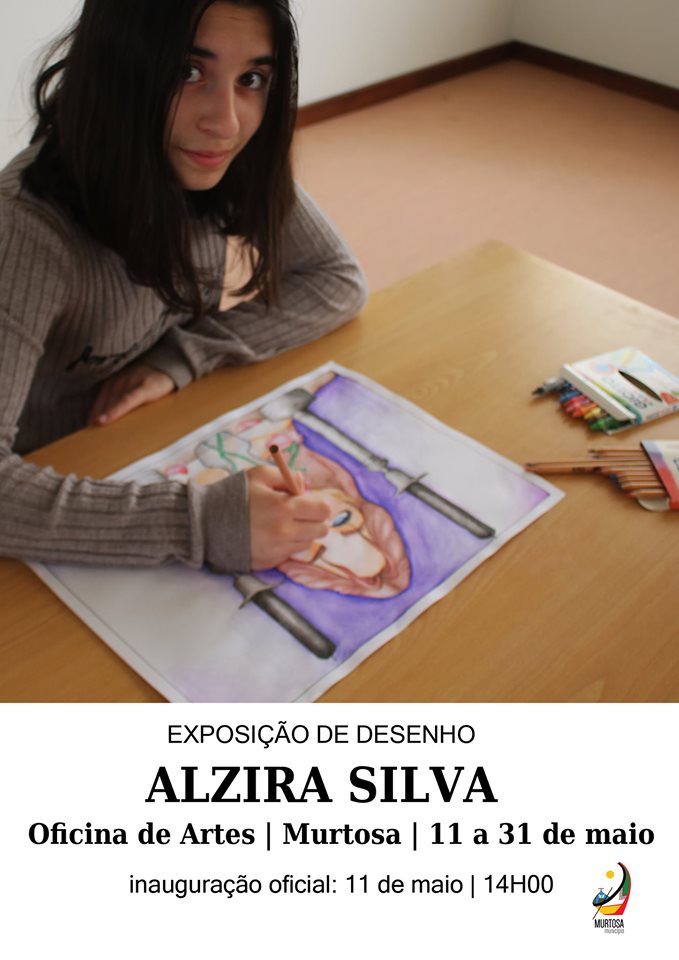 Oficina de artes recebe exposição de desenhos de Alzira Silva 